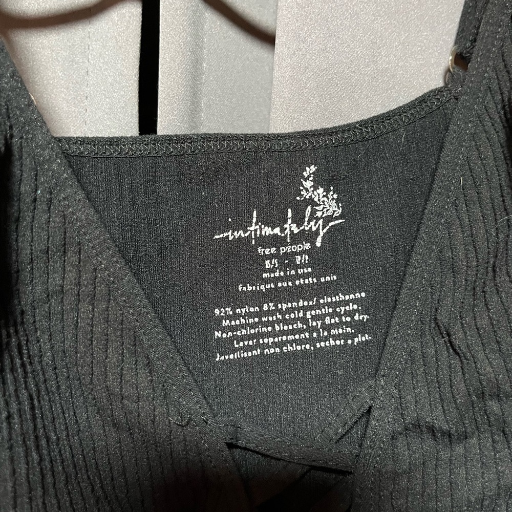 free people (intimately) black XS/S tank top